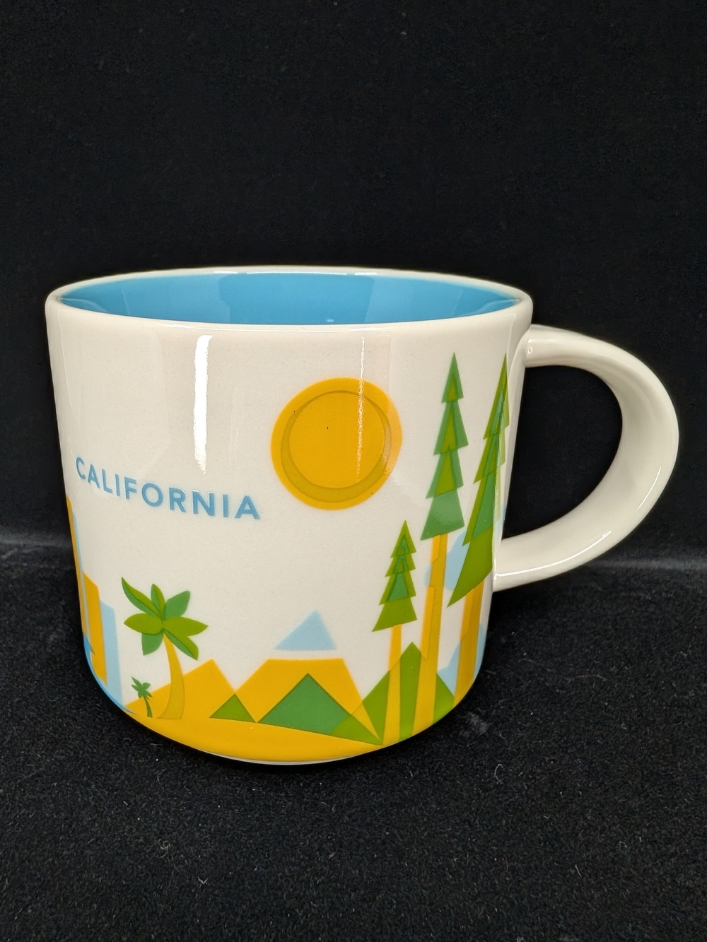 Starbucks California Ceramic Mug, Blue Interior, You Are Here 2015 Collection
